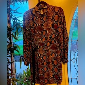 Zara multi colored tunic/dress size medium